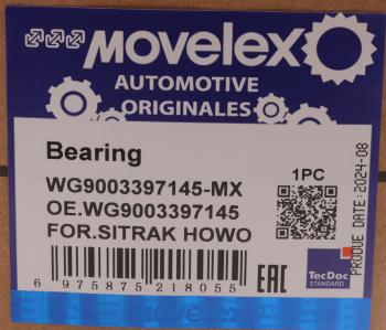 289 р. Подшипник SITRAK HOWO входного вала передний MOVELEX MOVELEX wg9003397145-mx  с доставкой в г. Майкоп. Увеличить фотографию 5