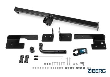 8 799 р. Фаркоп (съемное крепление шара под американский квадрат) Трейлер JAC T9 Pickup Double Cab (2021-2025) (стальной с порошковым покрытием, шар Е)  с доставкой в г. Майкоп. Увеличить фотографию 2