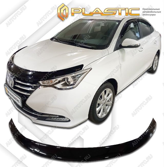 2 199 р. Дефлектор капота Classic черный CA Plastic на Changan Alsvin III поколение, седан, рынок РФ 2018 - н.в.  с доставкой в г. Майкоп