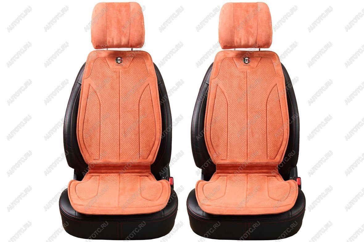 4 999 р. Накидки для сидений автомобиля из велюра Exsclusiv Plus Оранжевый Seintex 317710  с доставкой в г. Майкоп