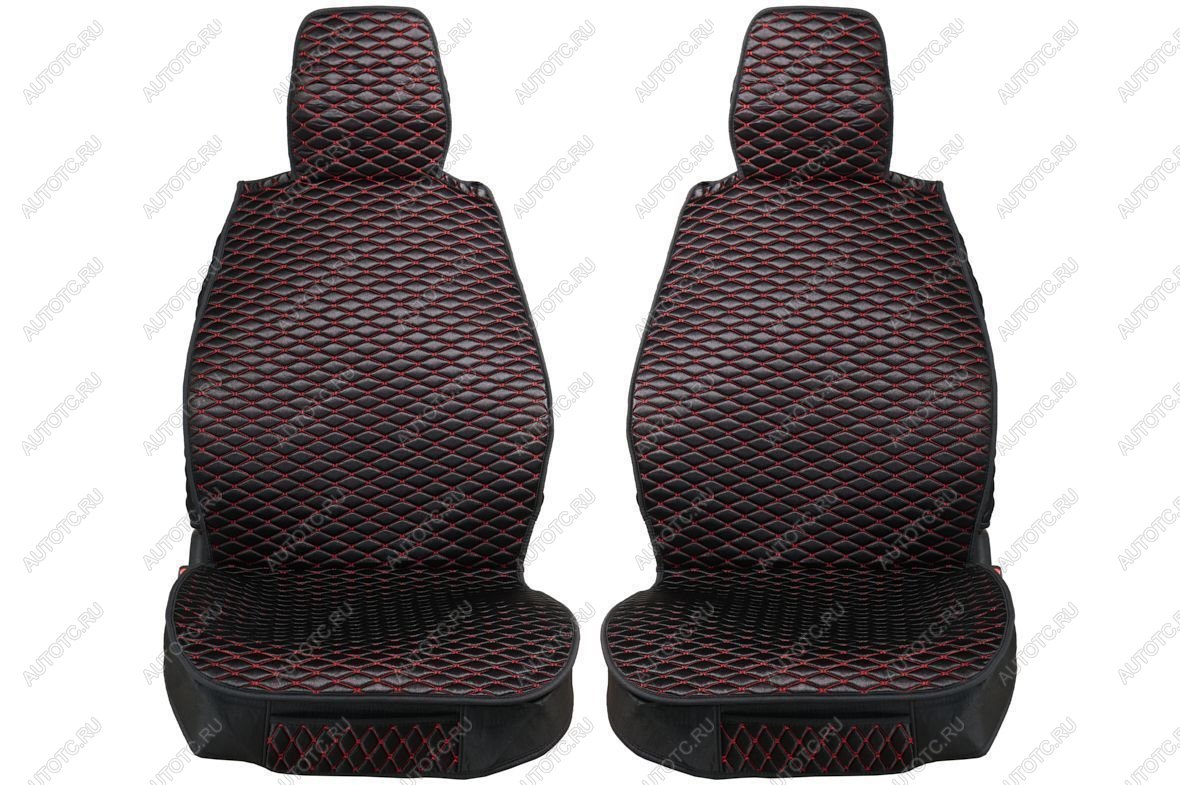 3 899 р. Каркасные накидки для сидений автомобиля из ткани Black Red Черно-красный Seintex 317797  с доставкой в г. Майкоп