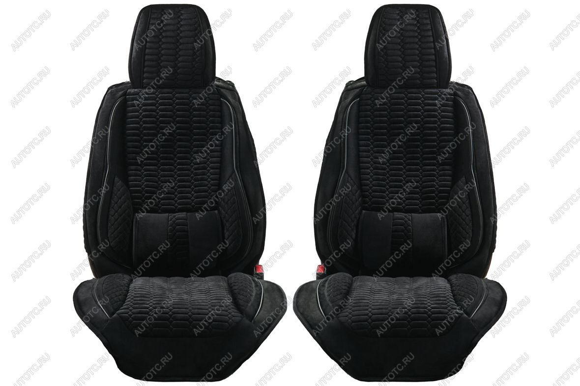 3 699 р. Каркасные накидки для сидений автомобиля из велюра Comfort Черный Seintex 317888  с доставкой в г. Майкоп
