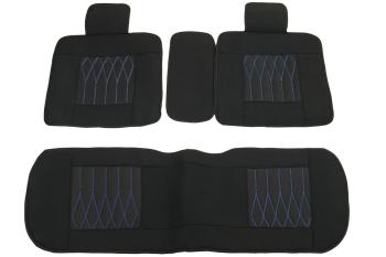 3 899 р. Каркасные накидки для сидений автомобиля из велюра Comfort Plus Черно-синий Seintex 317788  с доставкой в г. Майкоп. Увеличить фотографию 3
