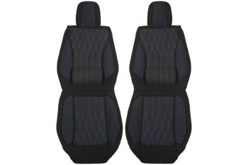 3 899 р. Каркасные накидки для сидений автомобиля из велюра Comfort Plus Черно-синий Seintex 317788  с доставкой в г. Майкоп. Увеличить фотографию 2