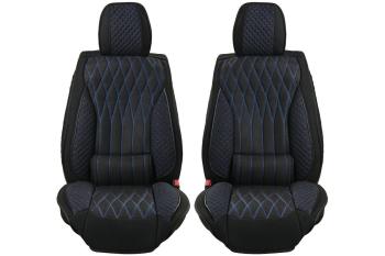 3 899 р. Каркасные накидки для сидений автомобиля из велюра Comfort Plus Черно-синий Seintex 317788  с доставкой в г. Майкоп. Увеличить фотографию 1