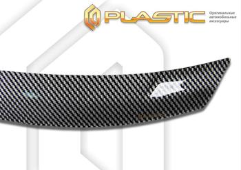 2 699 р. Дефлектор капота CA-Plastic  Geely Okavango (2021-2025) (Шелкография карбон серебро)  с доставкой в г. Майкоп. Увеличить фотографию 2