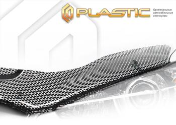 2 159 р. Дефлектор капота Серия Art черная CA Plastic на ВАЗ 2104  1984-2012  с доставкой в г. Майкоп. Увеличить фотографию 1