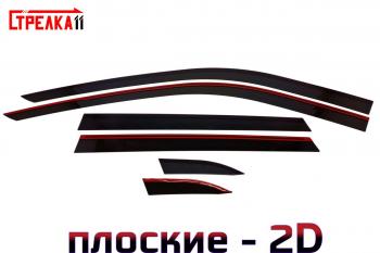  Дефлекторы окон 2D Стрелка11 Changan CS35 Plus рестайлинг (2021-2025) (черные)