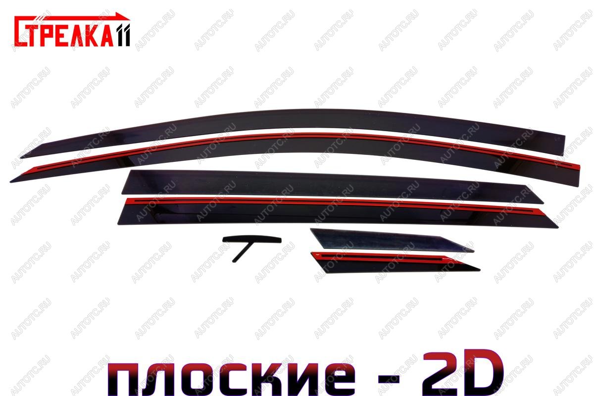 4 699 р. Дефлекторы окон 2D Стрелка11 Changan UNI-T рестайлинг (2023-2025) (черные)  с доставкой в г. Майкоп