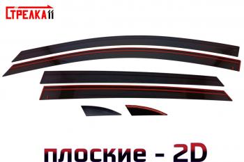 Дефлекторы окон 2D Стрелка11 KIA Rio 3 QB хэтчбек 5 дв. дорестайлинг (2011-2015)
