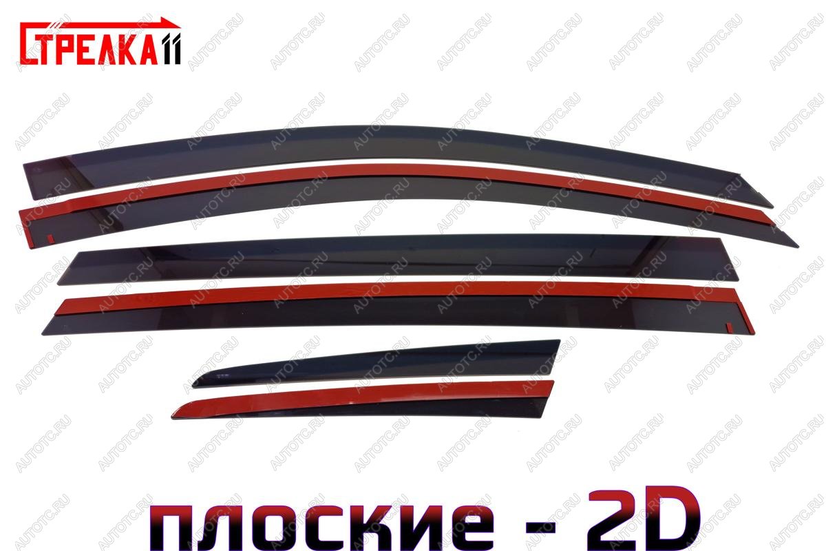 4 699 р. Дефлекторы окон 2D Стрелка11 Toyota RAV4 XA40 5 дв. дорестайлинг (2012-2015) (черные)  с доставкой в г. Майкоп