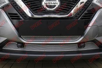 3 799 р. Защита радиатора (низ 2 части) Стрелка11 Стандарт Nissan Qashqai 2 J11 рестайлинг (2017-2022) (черная)  с доставкой в г. Майкоп. Увеличить фотографию 2