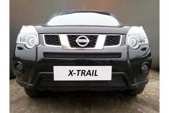 3 089 р. Защита радиатора (низ) Стрелка11 Стандарт Nissan X-trail 2 T31 рестайлинг (2010-2015) (черная)  с доставкой в г. Майкоп. Увеличить фотографию 2