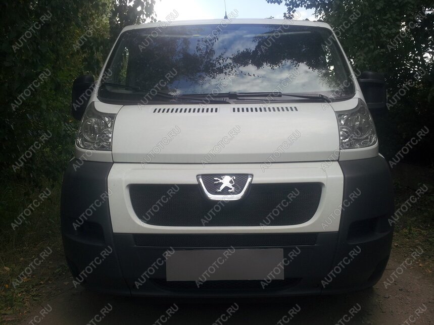 2 759 р. Защита радиатора (середина) Стрелка11 Стандарт Peugeot Boxer 250 (2006-2014) (черная)  с доставкой в г. Майкоп