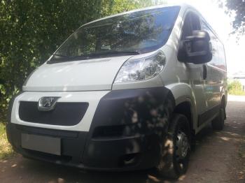 2 759 р. Защита радиатора (середина) Стрелка11 Стандарт Peugeot Boxer 250 (2006-2014) (черная)  с доставкой в г. Майкоп. Увеличить фотографию 2