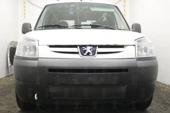 3 079 р. Защита радиатора (низ) Стрелка11 Стандарт Peugeot Partner M49/M59 рестайлинг (2002-2008) (черная)  с доставкой в г. Майкоп. Увеличить фотографию 2