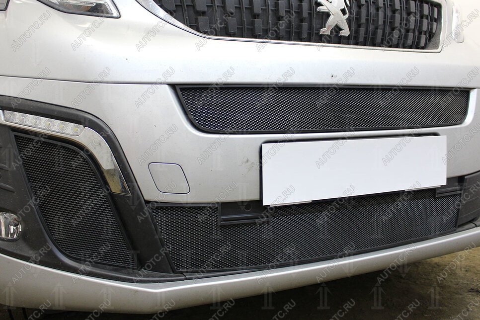 5 699 р. Защита радиатора (середина, низ) Стрелка11 Стандарт Peugeot Traveller K0 L2 дорестайлинг (2016-2024) (черная)  с доставкой в г. Майкоп