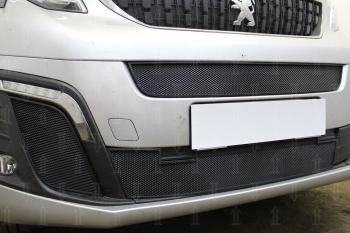 3 579 р. Защита радиатора (боковые) Стрелка11 Стандарт Peugeot Traveller K0 L2 дорестайлинг (2016-2024) (черная)  с доставкой в г. Майкоп. Увеличить фотографию 2