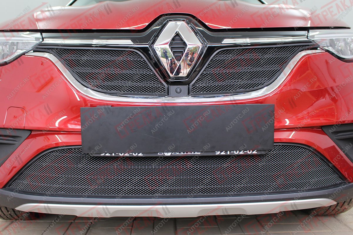 3 499 р. Защита радиатора (низ 2 части) Стандарт Renault Arkana (2019-2025) (черная)  с доставкой в г. Майкоп