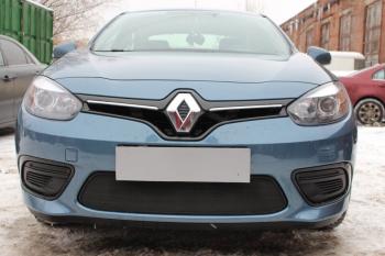 2 999 р. Защита радиатора (низ) Стрелка11 Стандарт Renault Fluence рестайлинг (2012-2016) (черная)  с доставкой в г. Майкоп. Увеличить фотографию 2