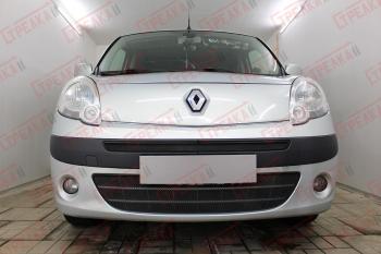 3 689 р. Защита радиатора (низ) Стрелка11 Стандарт Renault Kangoo KW0 дорестайлинг (2008-2013) (черная)  с доставкой в г. Майкоп. Увеличить фотографию 2