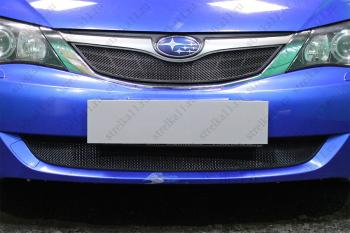 2 879 р. Защита радиатора (низ) Стрелка11 Стандарт Subaru Impreza GE седан (2007-2012) (черная)  с доставкой в г. Майкоп. Увеличить фотографию 2