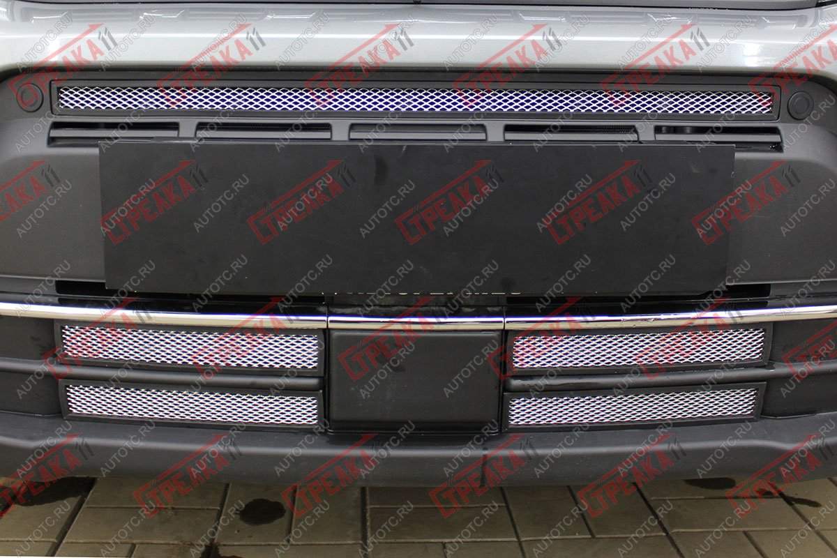2 399 р. Защита радиатора Стрелка11 Стандарт Suzuki Vitara LY рестайлинг (2018-2025) (хром)  с доставкой в г. Майкоп