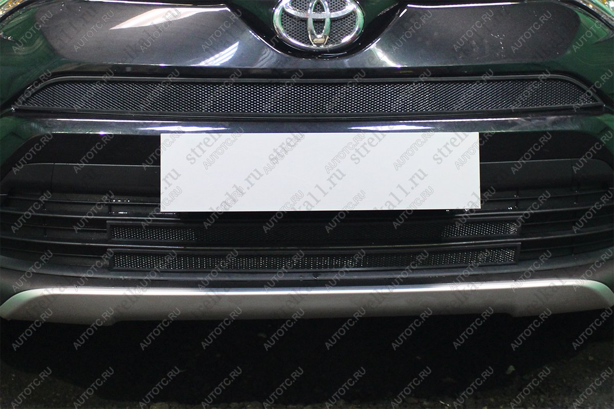3 899 р. Защита радиатора (низ 2 части) Стрелка11 Стандарт Toyota RAV4 XA40 5 дв. рестайлинг (2015-2019) (черная)  с доставкой в г. Майкоп