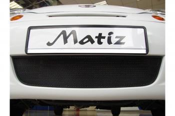 Зимняя заглушка решетки радиатора Стрелка11 Daewoo Matiz M250 рестайлинг (2007-2015) (черная)