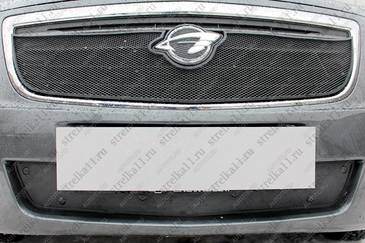 759 р. Зимняя заглушка решетки радиатора (низ) Стрелка11 Chevrolet Cobalt седан дорестайлинг (2011-2016) (черная)  с доставкой в г. Майкоп