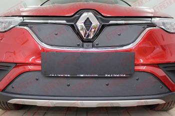Зимняя заглушка решетки радиатора (низ) Стрелка11 Renault Arkana (2019-2025) (черная)