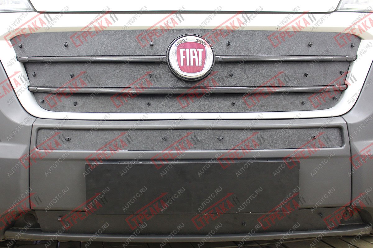 2 079 р. Зимняя защита на стяжке (низ 2 части) Стрелка11 Fiat Ducato 290 (2014-2025) (черная)  с доставкой в г. Майкоп