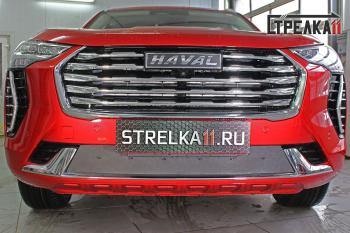 Зимняя защита на стяжке (низ) Стрелка11 Haval Jolion дорестайлинг (2020-2024) (черная)
