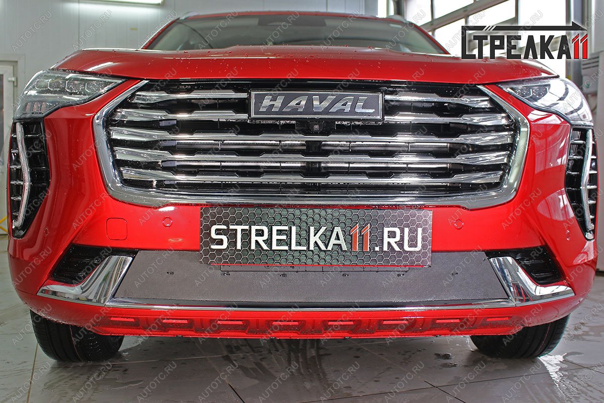 1 599 р. Зимняя защита на стяжке (низ) Стрелка11 Haval Jolion дорестайлинг (2020-2024) (черная)  с доставкой в г. Майкоп