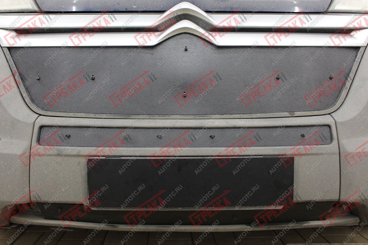 2 079 р. Зимняя защита на стяжке (низ 2 части) Стрелка11 Fiat Ducato 290 (2014-2025) (черная)  с доставкой в г. Майкоп