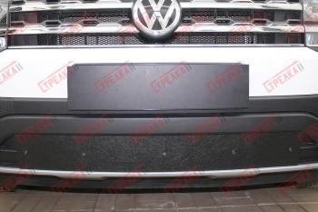Зимняя защита на стяжке (низ парктроником) Стрелка11 Volkswagen Teramont CA1 дорестайлинг (2016-2020)