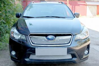 Защита радиатора (низ) Стрелка11 PREMIUM Subaru XV GT/G24 дорестайлинг (2017-2021) (хром)