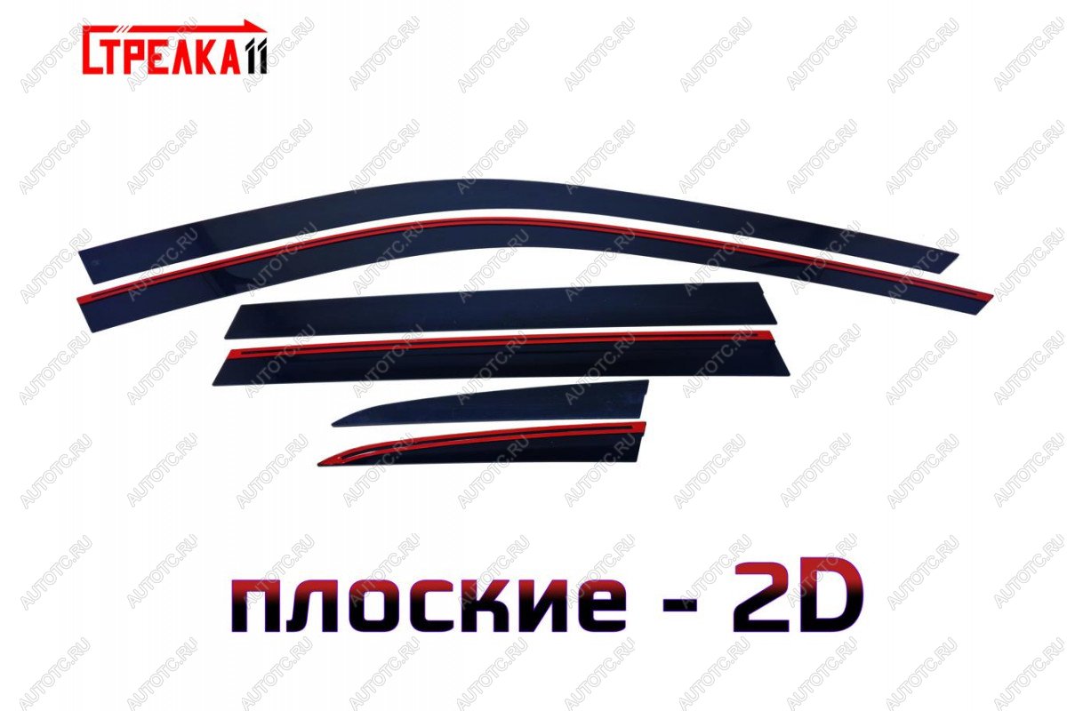4 699 р. Дефлекторы окон 2D Стрелка11 BMW X3 G01 дорестайлинг (2017-2021) (черные)  с доставкой в г. Майкоп