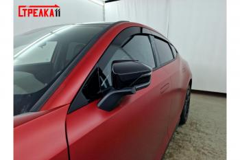 4 699 р. Дефлекторы окон 2D укороченный Стрелка11 Changan UNI-V лифтбэк (2021-2025) (черные)  с доставкой в г. Майкоп. Увеличить фотографию 2