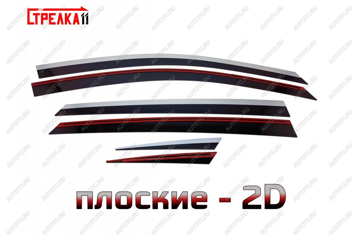 6 999 р.  Дефлекторы окон 2D укороченный с хром накладками Стрелка11 Changan UNI-V лифтбэк (2021-2025) (черные)  с доставкой в г. Майкоп