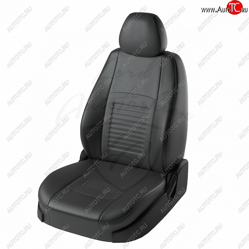 7 399 р. Чехлы для сидений Lord Autofashion Турин (экокожа) Ravon Nexia R3 (2016-2020) (Чёрный, вставка чёрная)  с доставкой в г. Майкоп