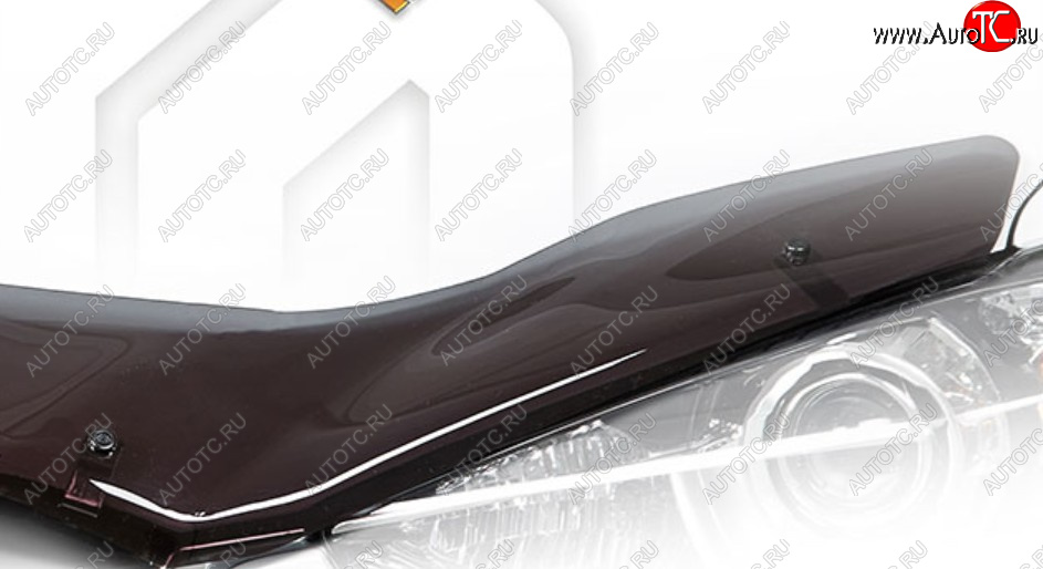 2 159 р. Дефлектор капота CA-Plastiс  Ravon R2 (2016-2025) (Classic полупрозрачный, Без надписи)  с доставкой в г. Майкоп