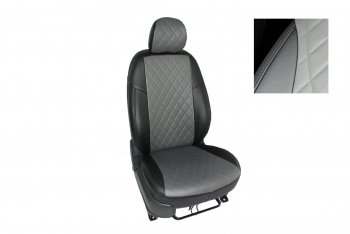 Чехлы для сидений Seintex (экокожа) Ромб Chevrolet Cobalt (2011-2016), Ravon R4 (2016-2020) (черно-серый)