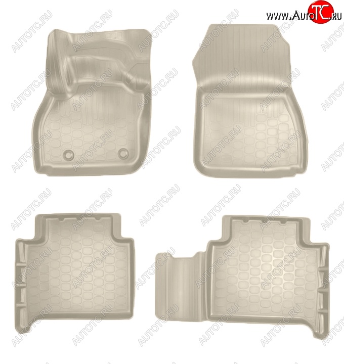 2 599 р. Коврики салонные Noplast (3D)  Renault ZOE (2012-2025) дорестайлинг, рестайлинг (Бежевые)  с доставкой в г. Майкоп