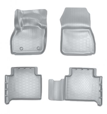 Коврики салонные Noplast (3D) Renault ZOE (2012-2025) дорестайлинг, рестайлинг (Серые)