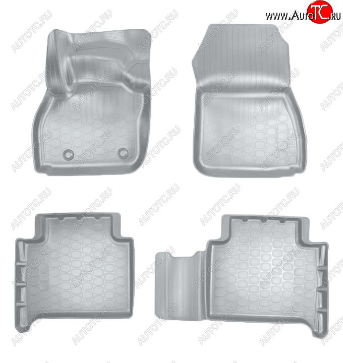 2 599 р. Коврики салонные Noplast (3D)  Renault ZOE (2012-2025) дорестайлинг, рестайлинг (Серые)  с доставкой в г. Майкоп