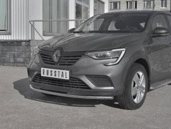 Защита переднего бампера (Ø42 мм, нержавейка) SLITKOFF Renault Arkana (2019-2025)