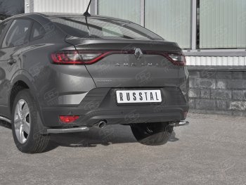 11 999 р. Защита заднего бампера (Ø42 мм уголки, нержавейка) SLITKOFF Renault Arkana (2019-2025)  с доставкой в г. Майкоп. Увеличить фотографию 2