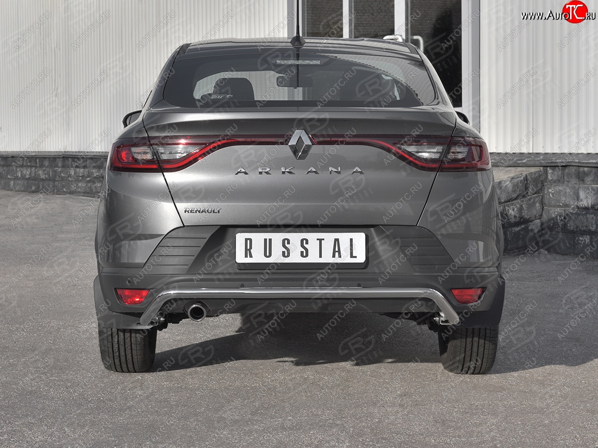 13 899 р. Защита заднего бампера (Ø42 мм, нержавейка) SLITKOFF Renault Arkana (2019-2025)  с доставкой в г. Майкоп