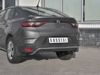 13 899 р. Защита заднего бампера (Ø42 мм, нержавейка) SLITKOFF Renault Arkana (2019-2025)  с доставкой в г. Майкоп. Увеличить фотографию 3
